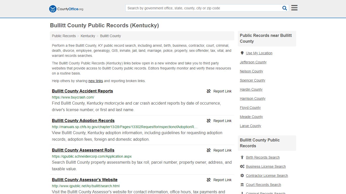 Public Records - Bullitt County, KY (Business, Criminal ...